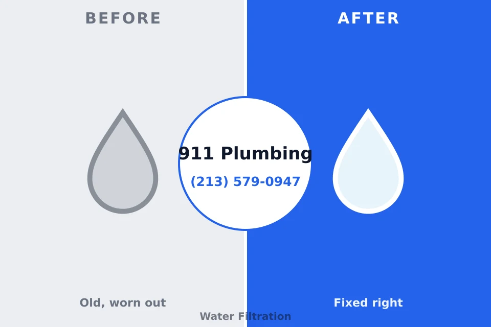 Before and after: plumbing repair Bayside Gardens, OR